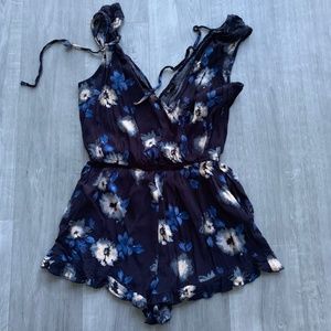 Ruffle Blue Romper
